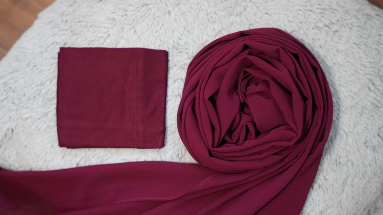 Matching Chiffon Hijab & Under-Cap Sets
