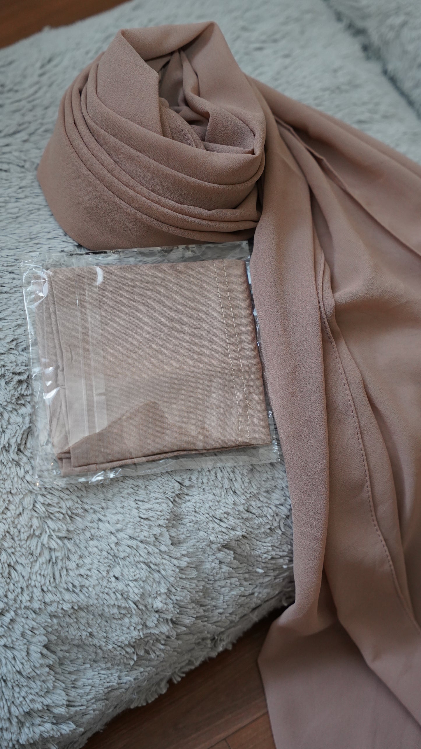 Matching Hijab & Undercap Set-French Vanilla