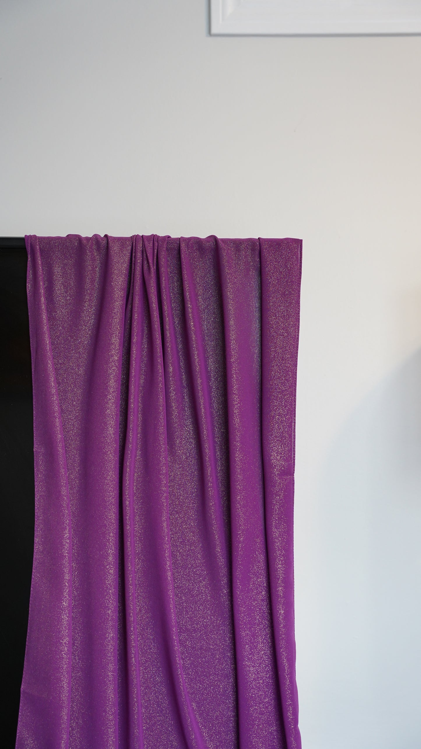 Premium Shimmer Chiffon Hijab-Fairy Purple