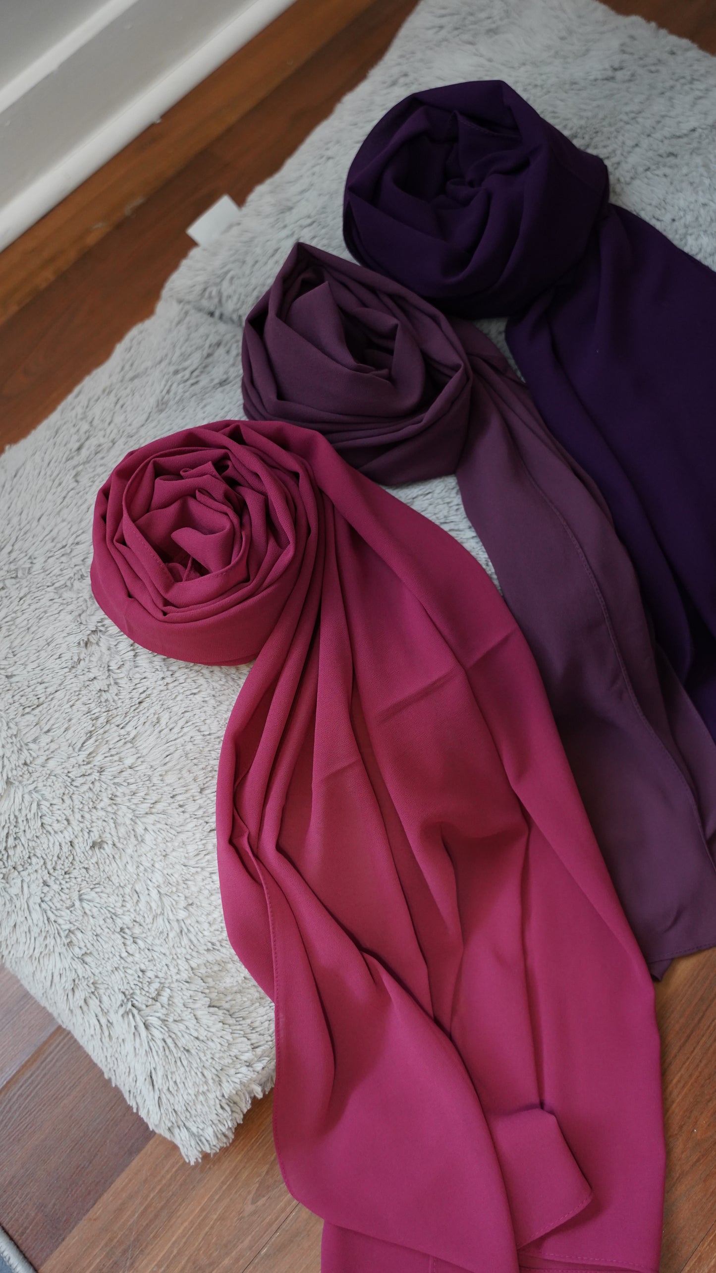 Classic Chiffon Hijabs- Pack of 3- Barbie Edition