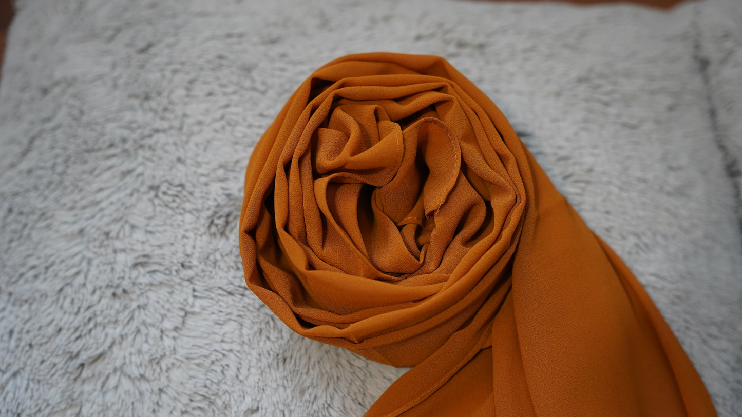 Matching Hijab & Undercap Set-Burnt Orange
