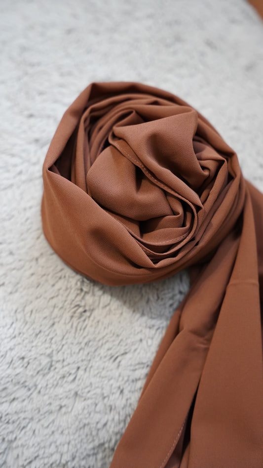Matching Hijab & Undercap Set-Cocoa Powder