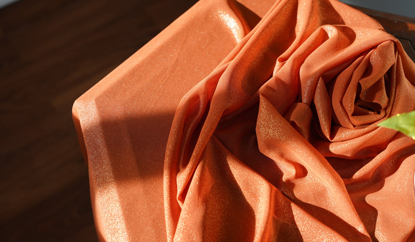 Premium Shimmer Chiffon Hijab-Bronze Glow